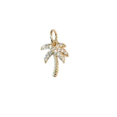 Lotus Jewelry Studio Necklaces CZ Palm Tree Gold Charms