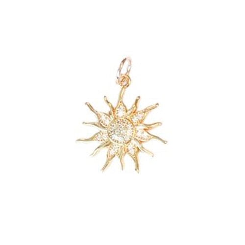 Lotus Jewelry Studio Necklaces CZ Sun Gold Charms