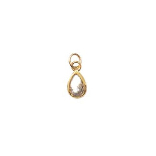 Lotus Jewelry Studio Necklaces CZ Waterdrop Gold Charms