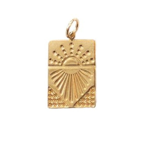 Lotus Jewelry Studio Necklaces Stamped Sunray Gold Charms