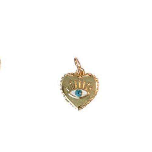 Lotus Jewelry Studio Necklaces Traditional Heart Evil Eye Gold Charms