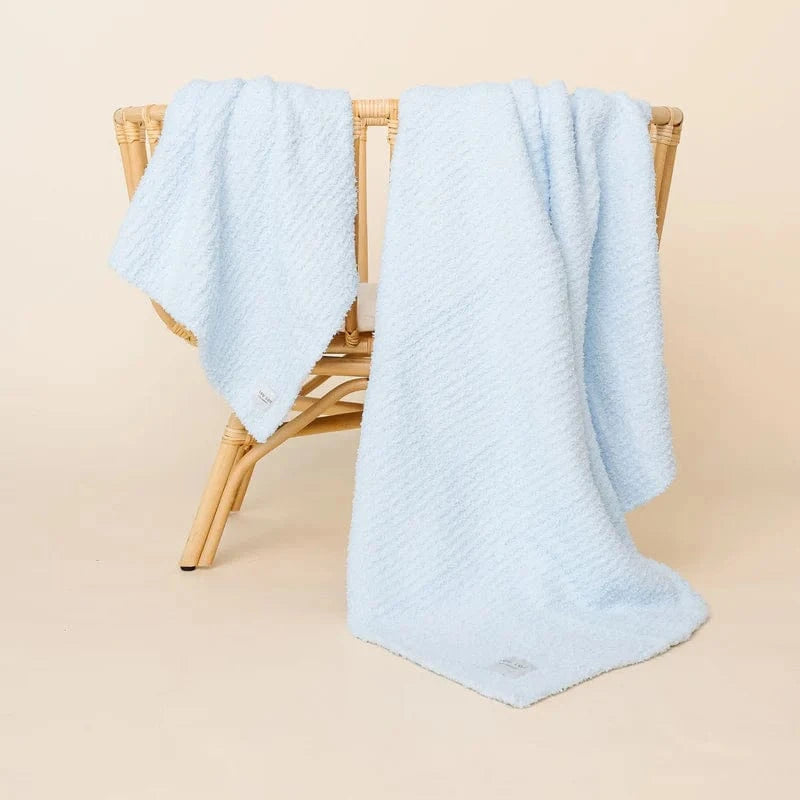 Lou Lou & Company Baby Chenille Blanket - Sky Blue