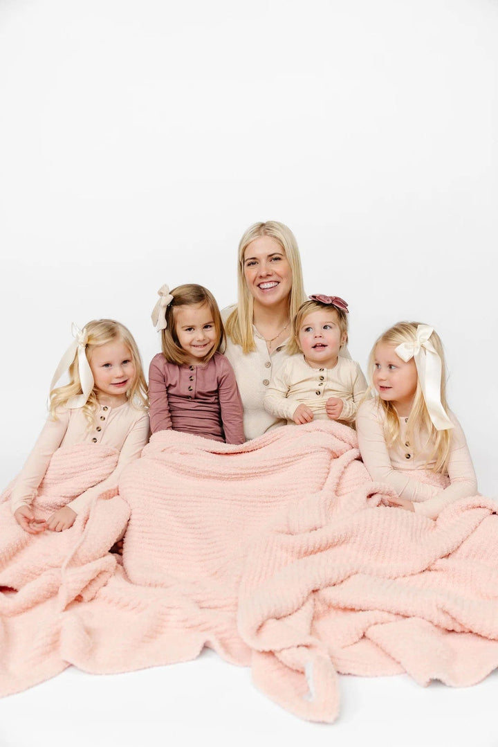 Lou Lou & Company Blanket Chenille Blanket - Blush Pink