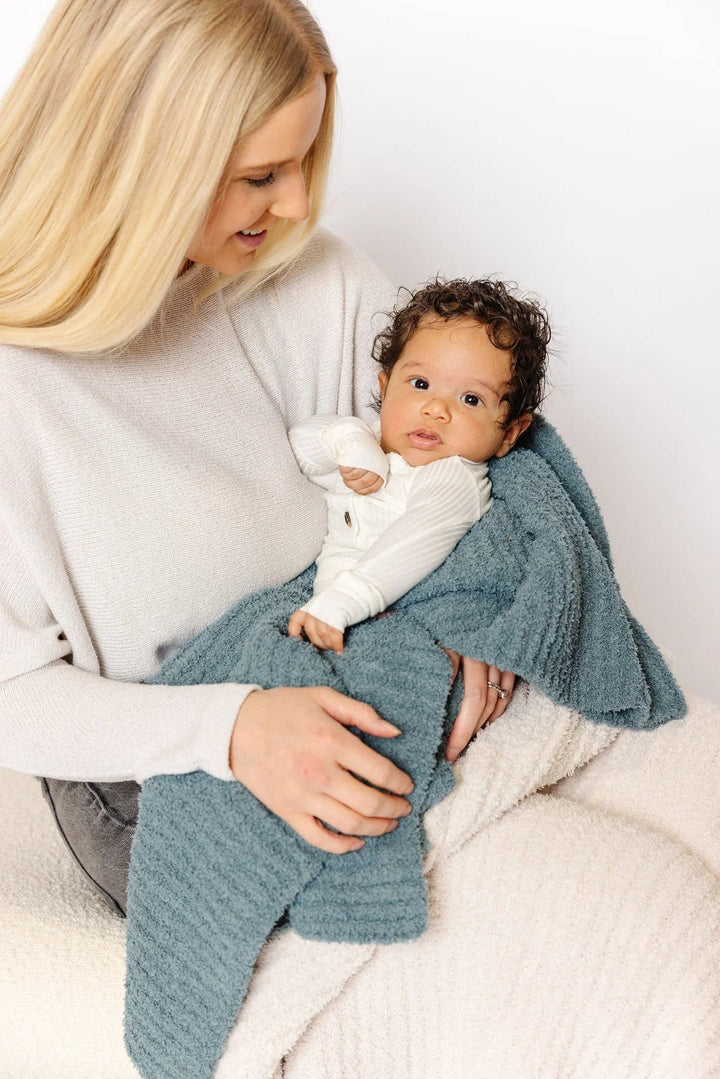 Lou Lou & Company Blanket Chenille Blanket - Ocean Blue