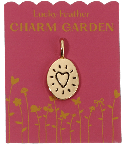 Lucky Feather Charm Charm Garden - LOVE - Heart Spark