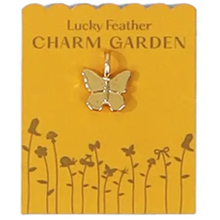 Lucky Feather Charm Gold Charm Garden - Butterfly