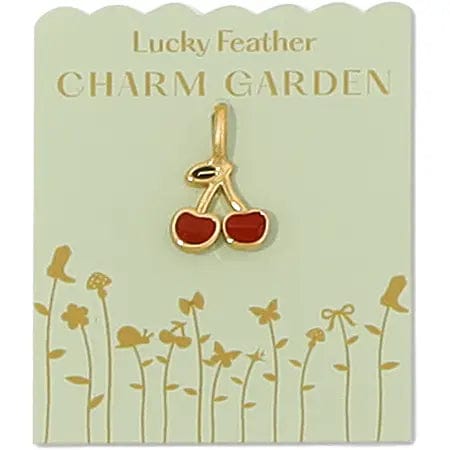 Lucky Feather Charm Gold Charm Garden - Cherry