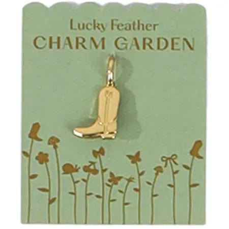 Lucky Feather Charm Gold Charm Garden - Cowboy Boot