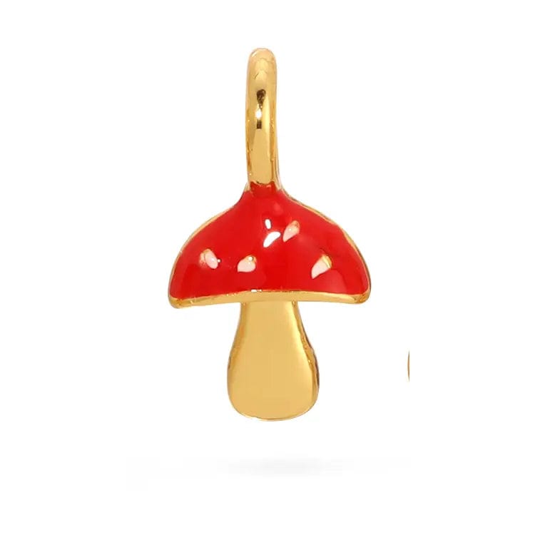 Lucky Feather Charm Gold Charm Garden - Mushroom