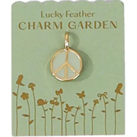 Lucky Feather Charm Gold Charm Garden - Peace