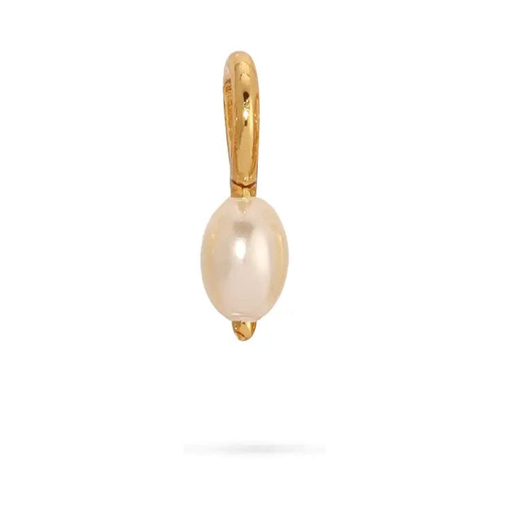 Lucky Feather Charm Gold Charm Garden - Pearl
