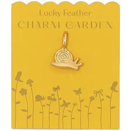 Lucky Feather Charm Gold Charm Garden - Snail
