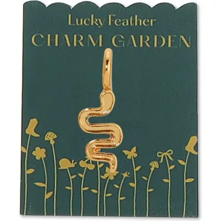 Lucky Feather Charm Gold Charm Garden - Snake