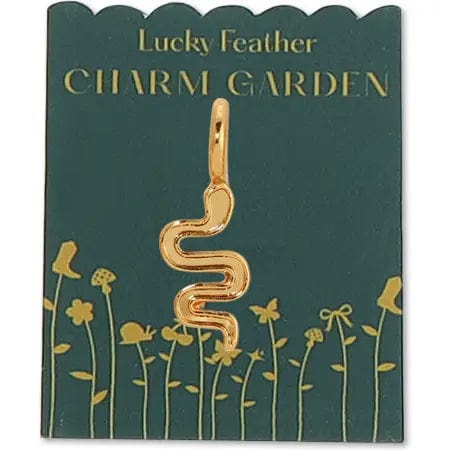 Lucky Feather Charm Gold Charm Garden - Snake