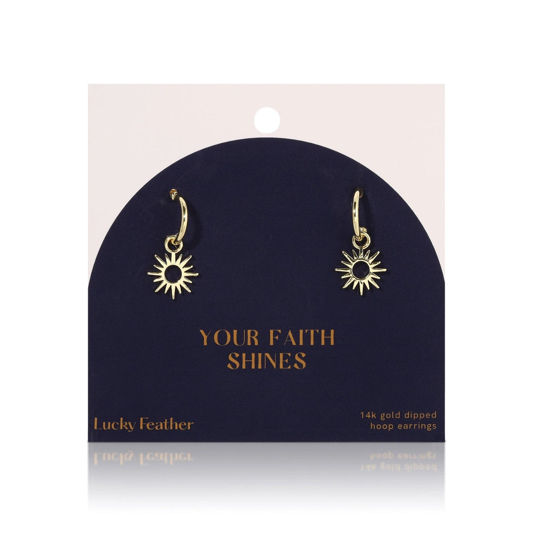 Lucky Feather Earrings Your Faith Shines Earrings