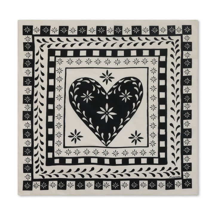 Lucky Feather Fashion Black and White - Love Happiness Bandanas
