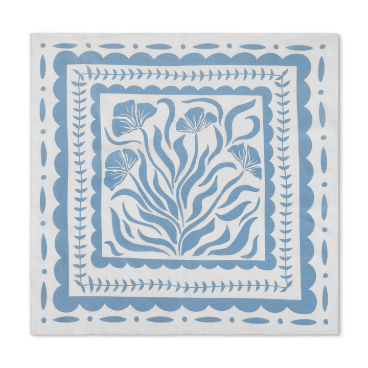 Lucky Feather Fashion Blue and White Floral - Calm Happiness Bandanas