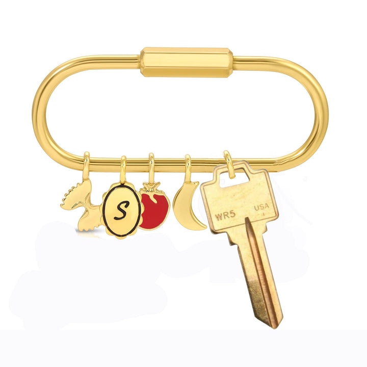 Lucky Feather Fashion Charm Garden Add-a Charm(s) Keyring - Gold