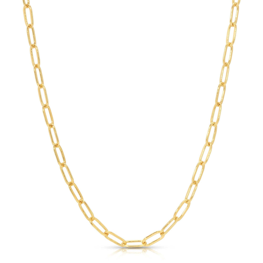 Lucky Feather Fashion Charm Garden - Gold Paperclip Chain (18-20 in)