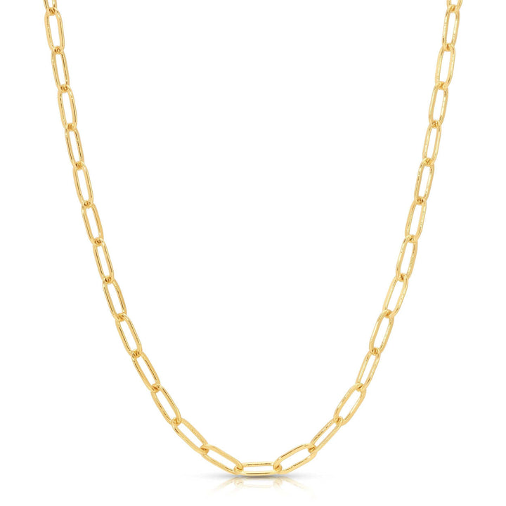 Lucky Feather Fashion Charm Garden - Gold Paperclip Chain (18-20 in)