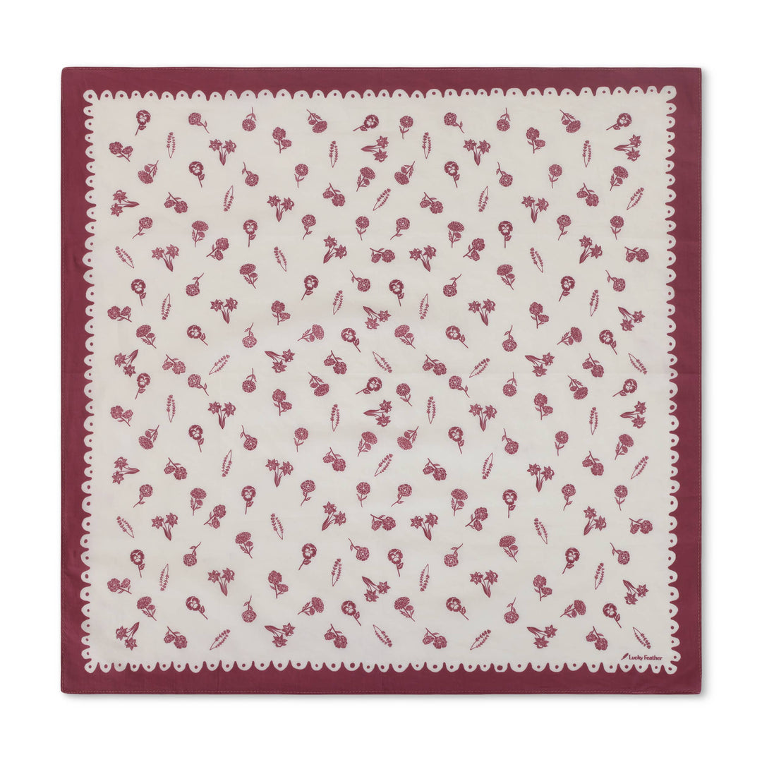 Lucky Feather Fashion Deep Purple and Ivory - Dream Happiness Bandanas