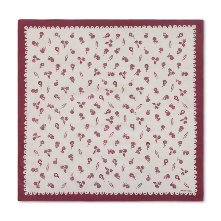 Lucky Feather Fashion Deep Purple and Ivory - Dream Happiness Bandanas