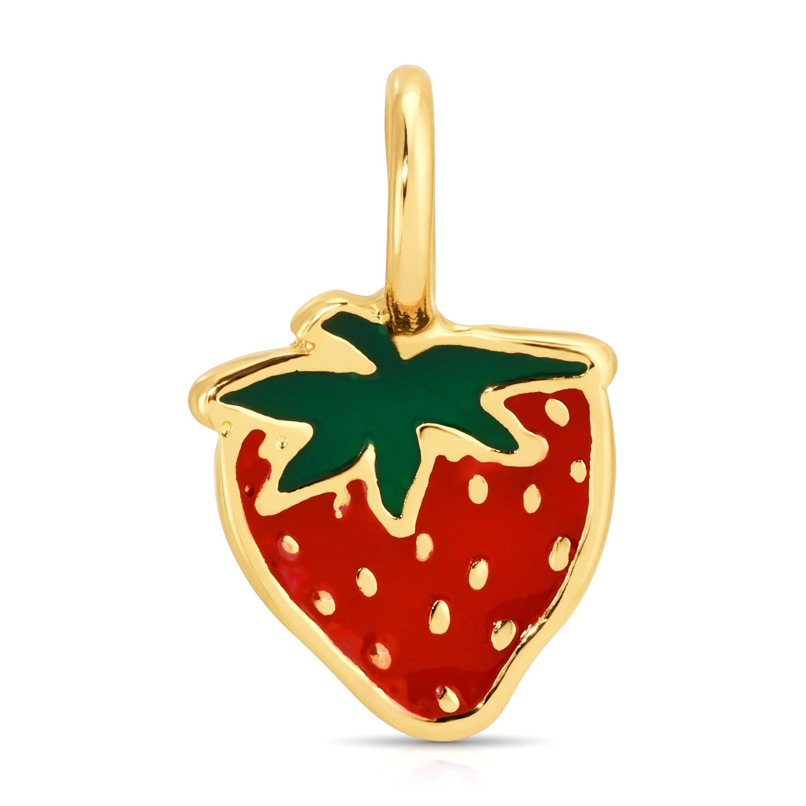 Lucky Feather Fashion Gold Charm Garden- Strawberry