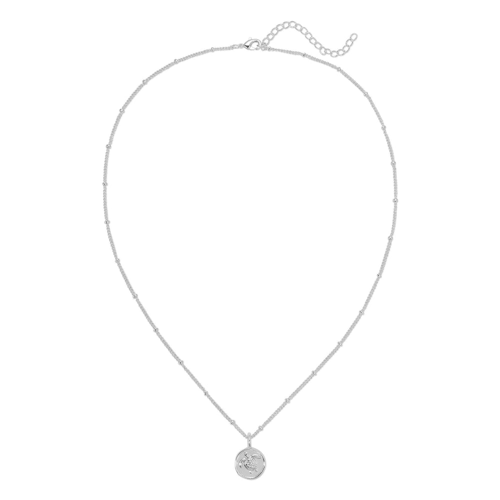 Lucky Feather Fashion Ocean Life Necklace - Silver - Sea Turtle