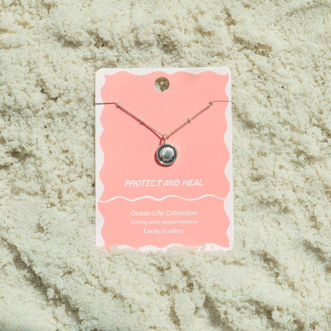 Lucky Feather Fashion Ocean Life Necklace - Silver - Shell