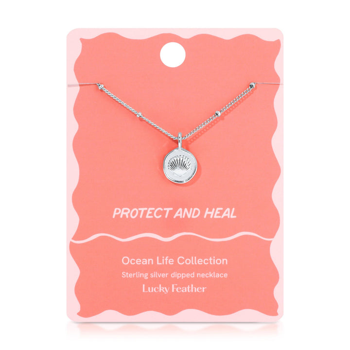 Lucky Feather Fashion Ocean Life Necklace - Silver - Shell