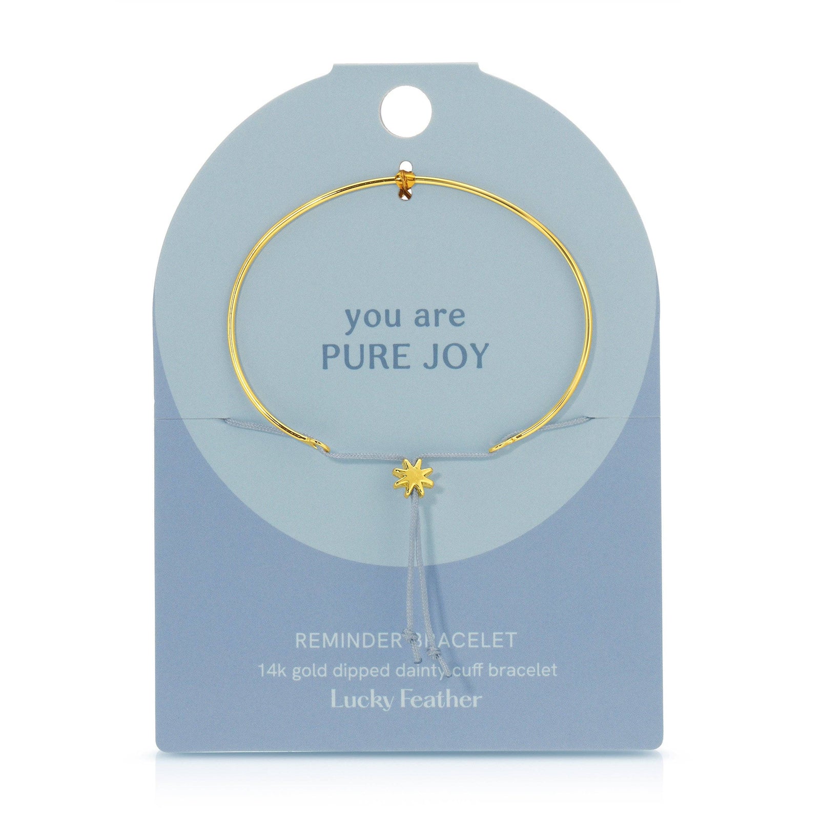 Lucky Feather Fashion Reminder Bracelet - Pure Joy - Gold