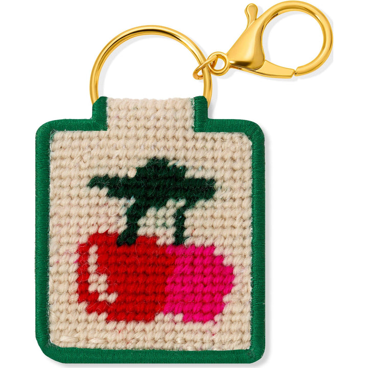 Lucky Feather Gifts Needlepoint Keychain Kit - Cherries