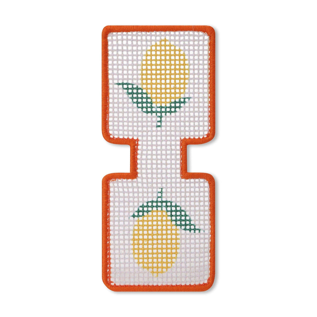 Lucky Feather Gifts Needlepoint Keychain Kit - Lemon