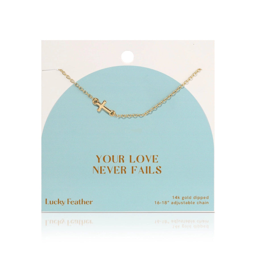 Lucky Feather Necklace Your Love Never Fails Necklace