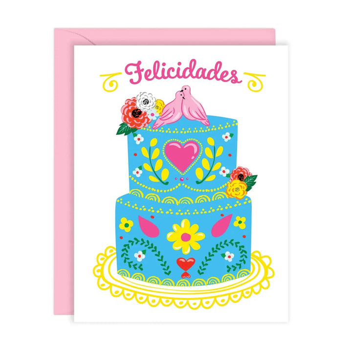 Lucy Loves Paper Card Felicidades Wedding Card A2 - Spanish