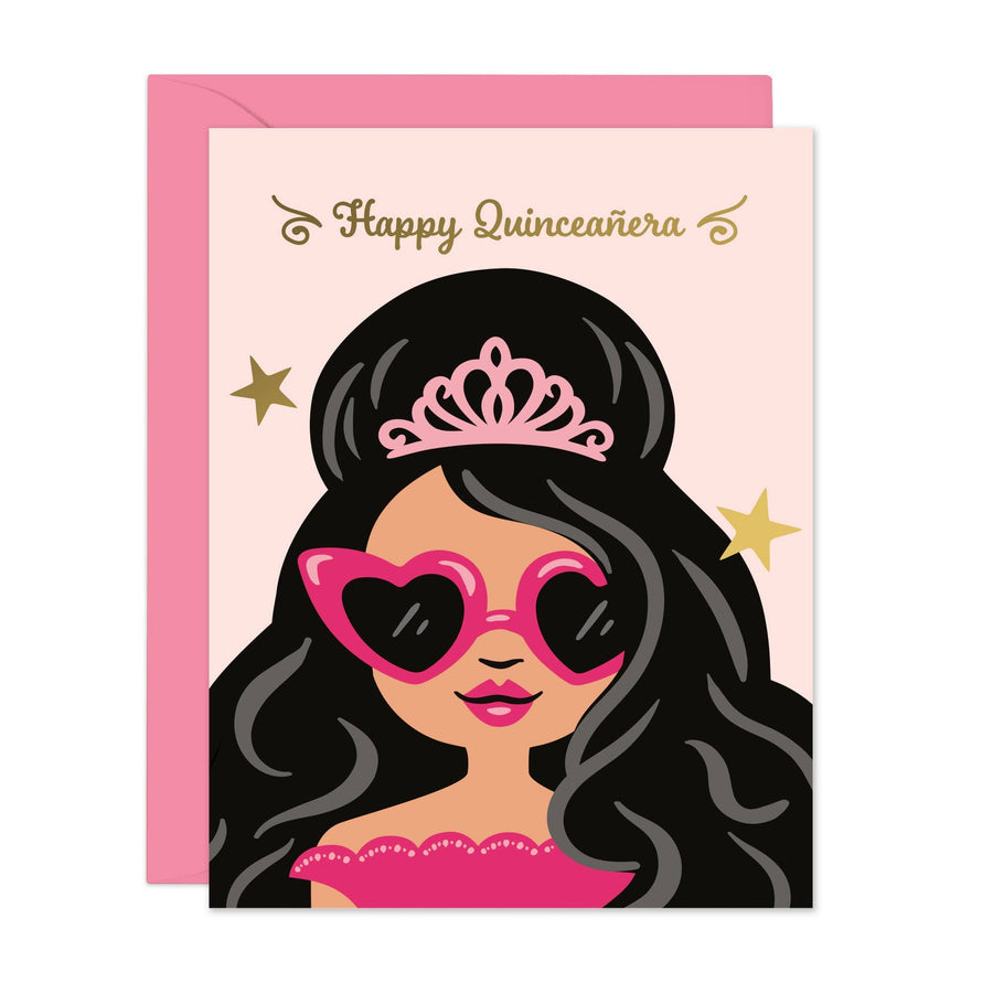 Lucy Loves Paper Card Feliz Quinceañera |  Tiara Girl Card