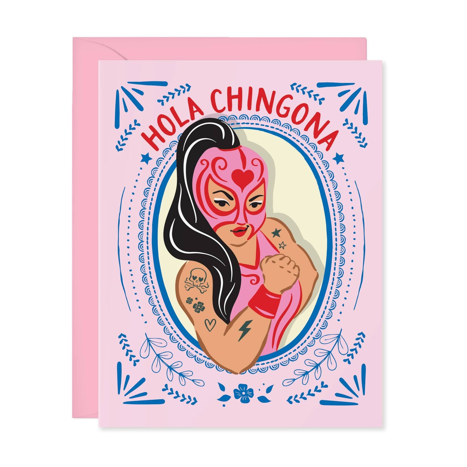 Lucy Loves Paper Card Hola Chingona Feminist Card In Spanish (Louie Award Winner)