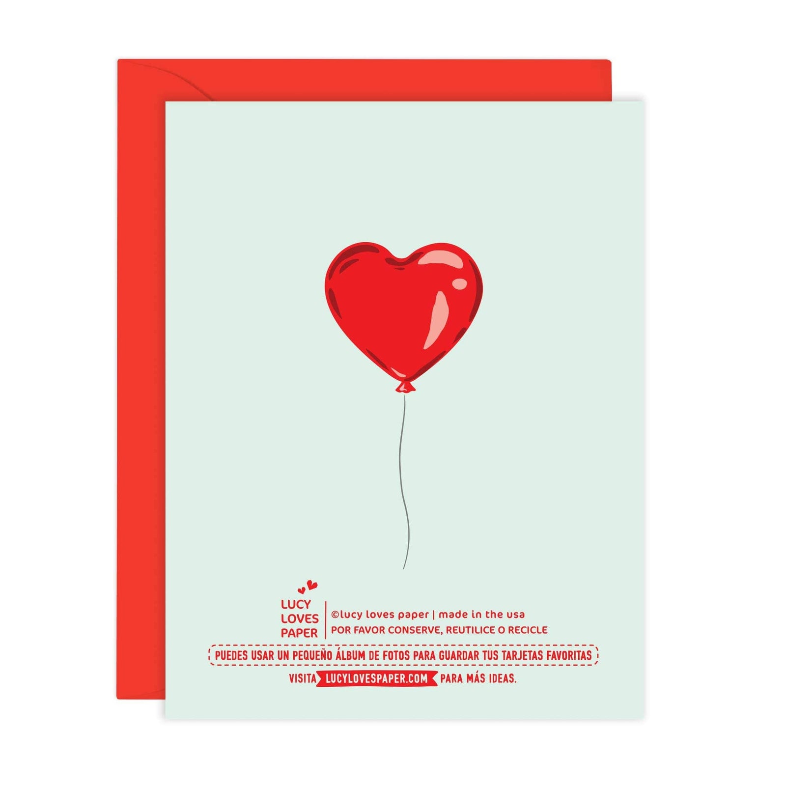 Lucy Loves Paper Card Valentine's Day Card in Spanish | Te Amo Tanto (A2)