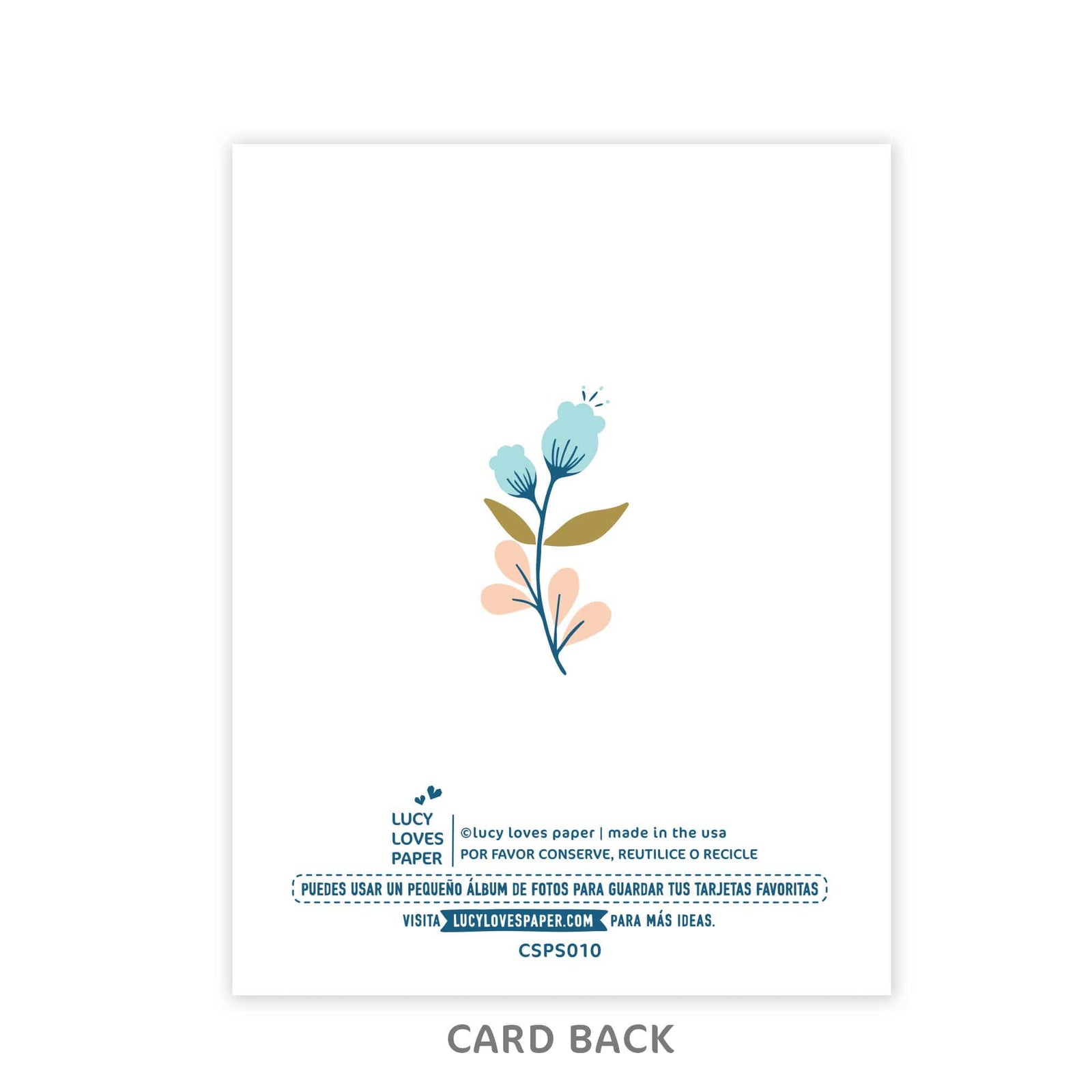 Lucy Loves Paper Cards Sinceras Condolencias | Spanish Sympathy & Bereavement Card