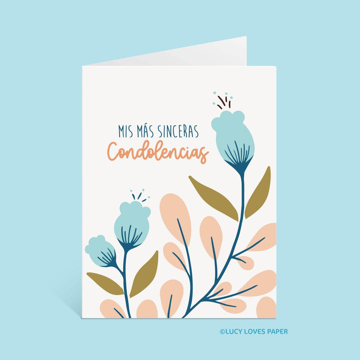 Lucy Loves Paper Cards Sinceras Condolencias | Spanish Sympathy & Bereavement Card