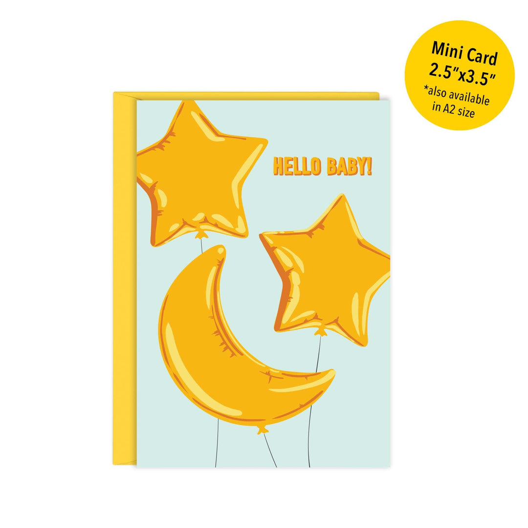 Lucy Loves Paper Enclosure Card Hello Baby | Enclosure Size New Baby Card