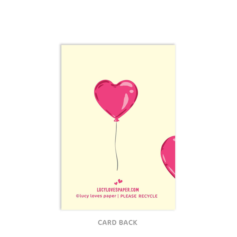 Lucy Loves Paper Enclosure Card Love You Balloon | Enclosure Size, Love Card