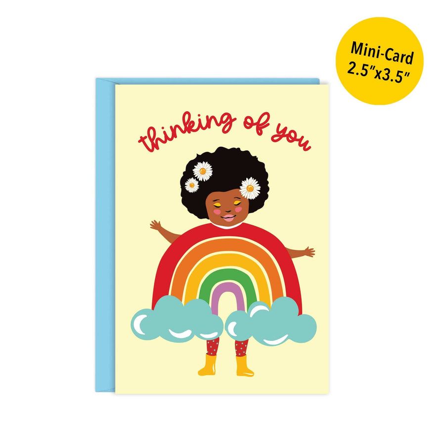 Lucy Loves Paper Enclosure Card Mini Rainbow Girl | Enclosure Size Everyday Card