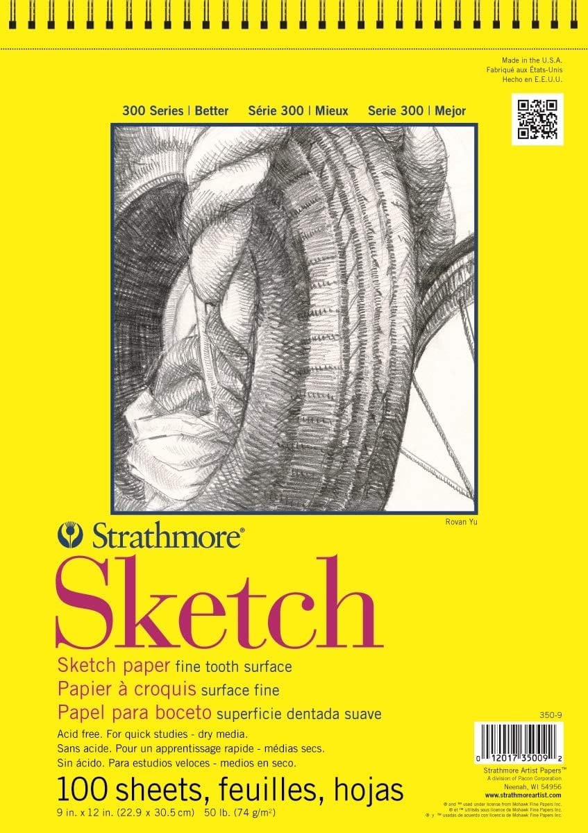 Macphersons Art Supplies Sketch Paper Pads 300 Series, Spiral Bound
