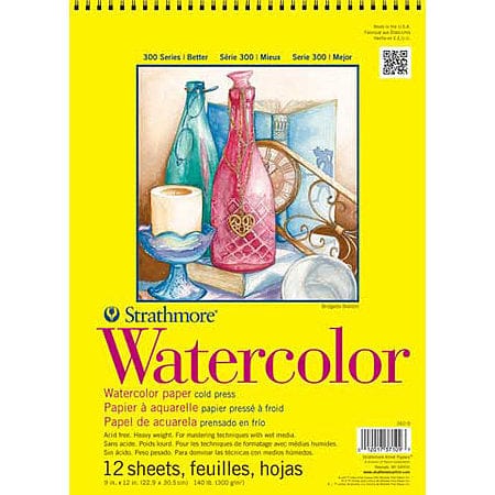 Macphersons Art Supplies Strathmore Watercolor Paper - Spiral Bound 9x12