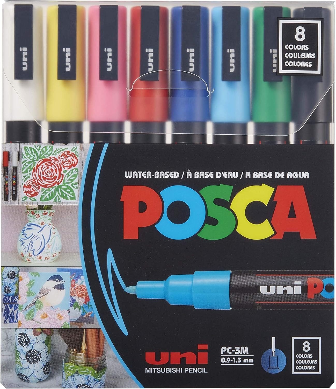 Macphersons Paper POSCA Acrylic Paint Marker Set, PC-3M Fine