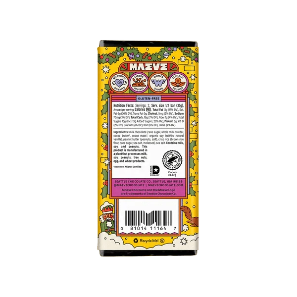Maeve Holiday Peanut Buddy Crisp Truffle Bar