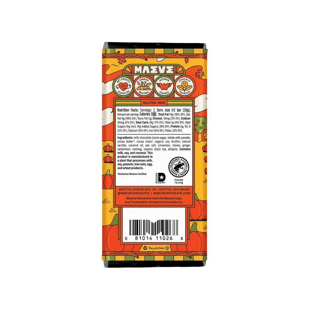 Maeve Treats Pumpkin Spice Chai Truffle Bar