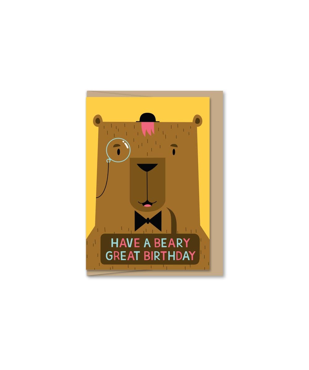 Maginating Card Bear Mini Birthday Card