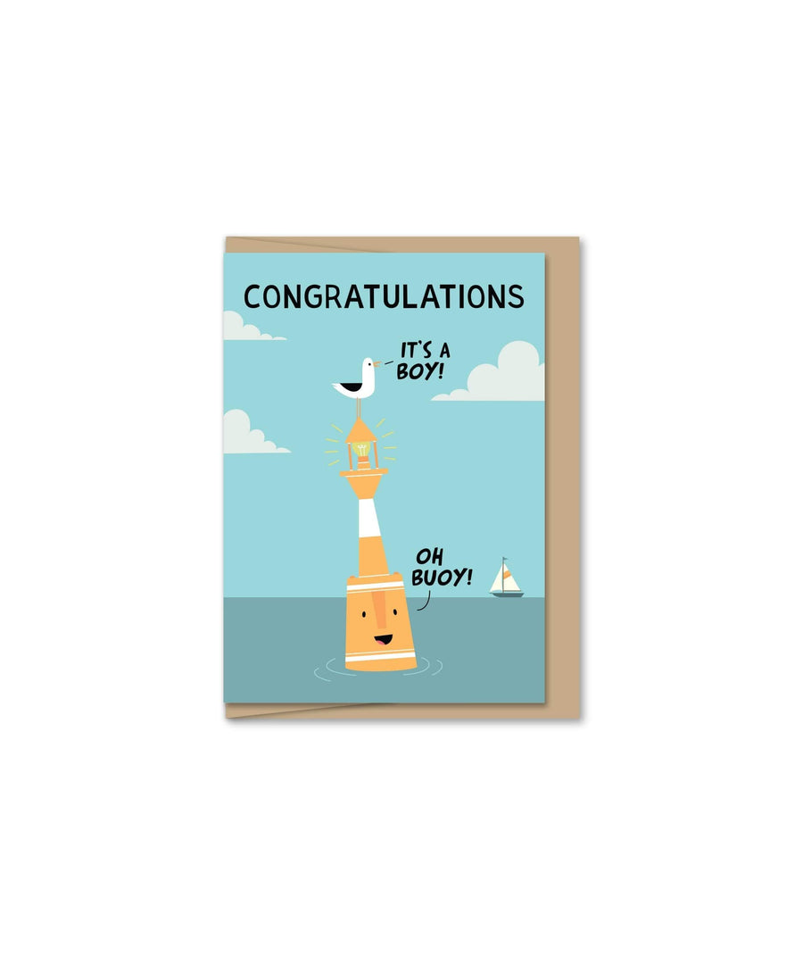 Maginating Card It's a Buoy New Baby Mini Card
